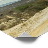 メキシコのバハの風景を通る長い直線の道 ポスター (角)