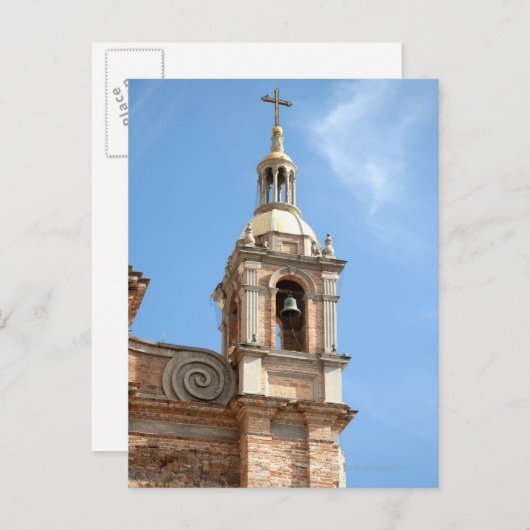 メキシコのバラルタプエルト教会ベルタワー ポストカード (正面/裏面)