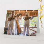 メキシコのバンド・シンガーズ・おもしろい誕生日カード  カード (黄色い花)