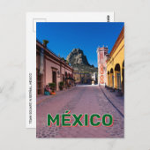 メキシコのバーニャルの町の広場 ポストカード (正面/裏面)