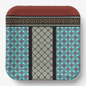 メキシコのパッチワークスタイル3 ペーパープレート (正面)