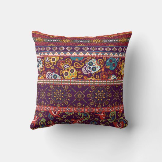 メキシコのパッチワーク伝統的:ヴィンテージデザイン。 クッション (裏面)