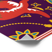 メキシコのパッチワーク伝統的:ヴィンテージデザイン。 ポスター (角)