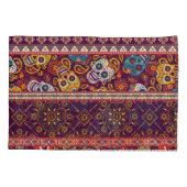 メキシコのパッチワーク伝統的:ヴィンテージデザイン。 枕カバー (裏面)