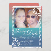 メキシコのパペルピカドグラデーション日付を保存 招待状 (正面/裏面)