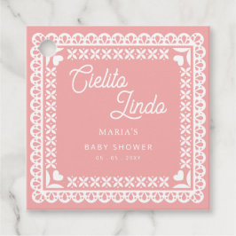 メキシコのパペルピカドシエリートリンド赤ちゃんシャワー フェイバータグ