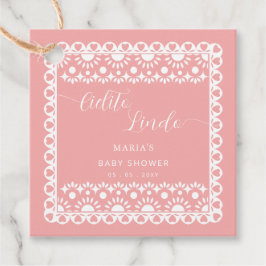 メキシコのパペルピカドシエリートリンド赤ちゃんシャワー フェイバータグ