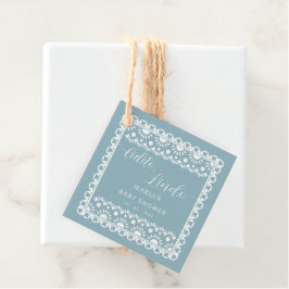 メキシコのパペルピカドシエリートリンド赤ちゃんシャワー フェイバータグ