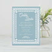 メキシコのパペルピカドシエリートリンド赤ちゃんシャワー 招待状 (スタンド正面)