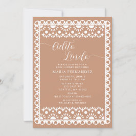 メキシコのパペルピカドシエリートリンド赤ちゃんシャワー 招待状