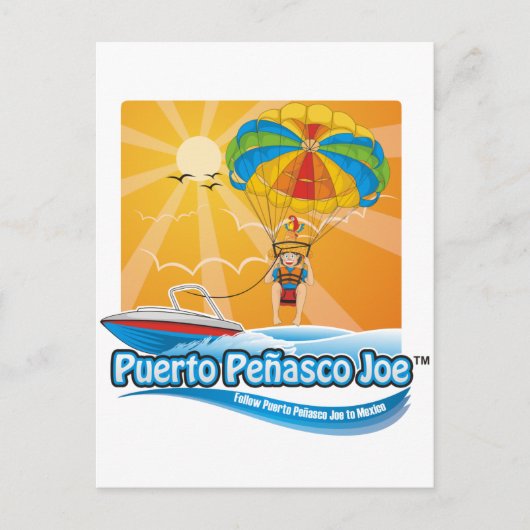 メキシコのパラセーリング ポストカード (正面)