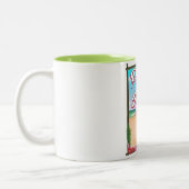 メキシコのパンタ・ミタビーチ旅行ポスター ツートーンマグカップ (左)