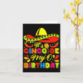 メキシコのパーティーに関するCinco De My-o生まれの誕生日だ カード (黄色い花)