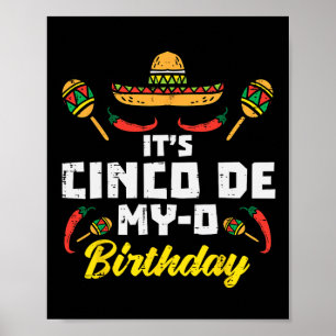 メキシコのパーティーに関するCinco De My-o生まれの誕生日だ ポスター