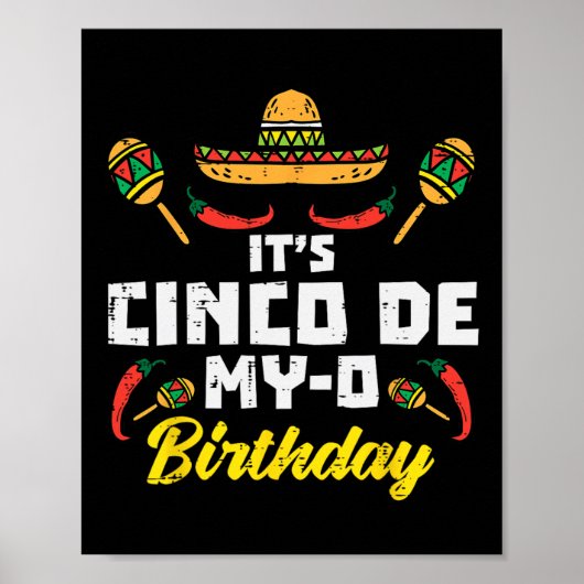 メキシコのパーティーに関するCinco De My-o生まれの誕生日だ ポスター (正面)
