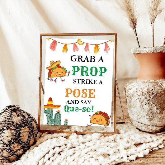 メキシコのパーティーフィエスタフォトブース赤ちゃんシャワー ポスター