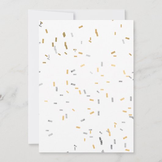 メキシコのパーティーフェイクゴールドフォイル大人誕生日 招待状 (裏面)