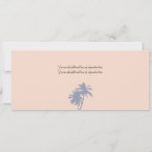 メキシコのパームツリーヒトデの搭乗券結婚の入り 招待状 (裏面)