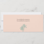 メキシコのパームツリーヒトデの搭乗券結婚の入り 招待状 (裏面)