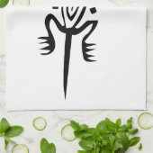 メキシコのヒエログリフ・リザード(Maya) キッチンタオル (折り畳み)