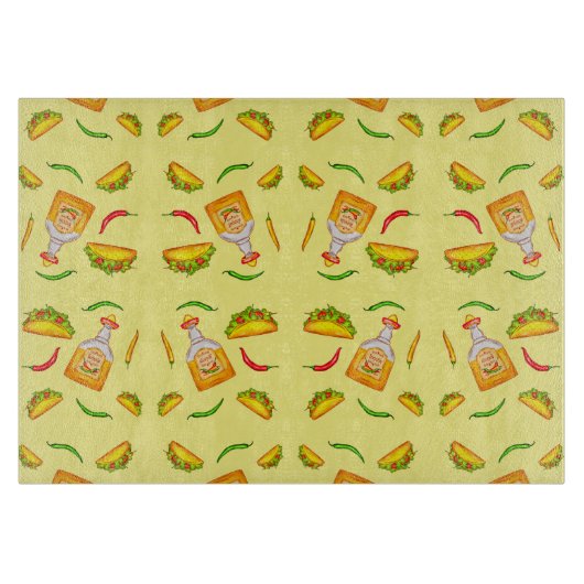 メキシコのヒスパニック料理タコテキーラ カッティングボード (正面)