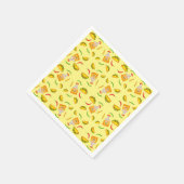 メキシコのヒスパニック料理タコテキーラ スタンダードカクテルナプキン (角)