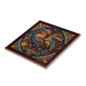 メキシコのヒューコールアートスタイルのルースターセラミックタイル タイル (側面)