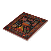 メキシコのヒューコールスタイルキッチンセラミックタイル9/12 タイル (側面)