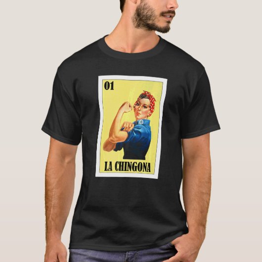 メキシコのビンゴ宝くじメキシコの宝くじラChingona Tシャツ (正面)