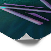 メキシコのビーチでの夜 ポスター (角)