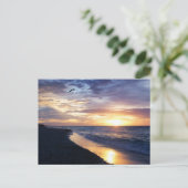 メキシコのビーチでの穏やかな日の出 ポストカード (スタンド正面)