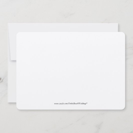 メキシコのビーチの行先の結婚式招待状 招待状 (裏面)