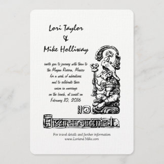 メキシコのビーチの行先の結婚式招待状 招待状