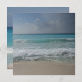 メキシコのビーチへの招待 招待状 (正面/裏面)