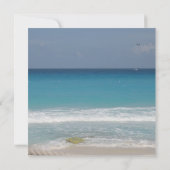 メキシコのビーチへの招待 招待状 (裏面)