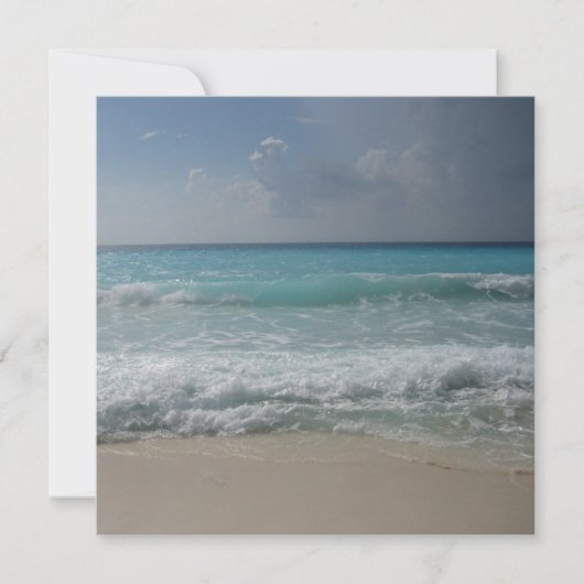 メキシコのビーチへの招待 招待状 (正面)