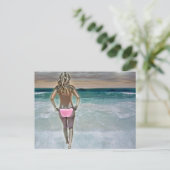 メキシコのビーチガール ポストカード (スタンド正面)