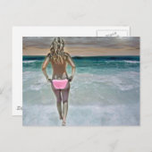 メキシコのビーチガール ポストカード (正面/裏面)