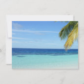 メキシコのビーチ先結婚式が日付を救う セーブザデート (裏面)