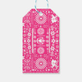 メキシコのピカドホットピンク結婚ホワイトの結婚 ギフトタグ (裏面)