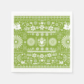 メキシコのピカドライムアボカド結婚グリーンの結婚 スタンダードカクテルナプキン (正面)