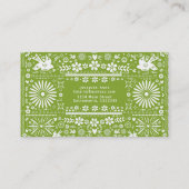 メキシコのピカド リム アボカド グリーン カット ペーパー 紙 名刺 (裏面)