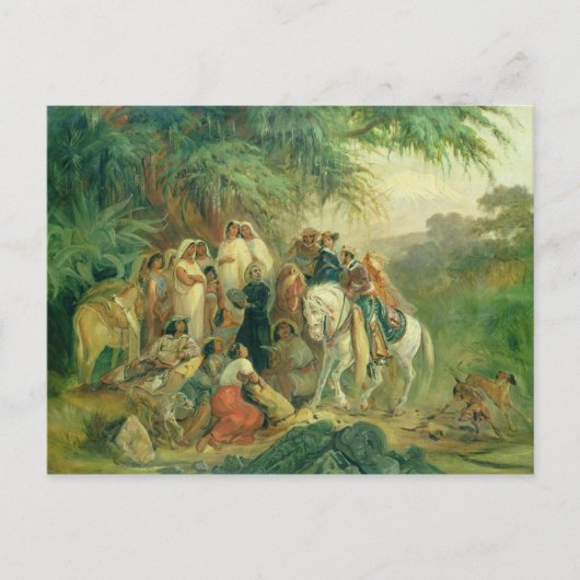 メキシコのピコ・デ・オリザバの民俗シーン ポストカード (正面)