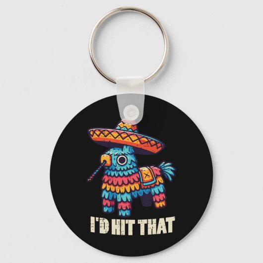 メキシコのピナタIdはCinco De Mayo Punおもしろいをヒット キーホルダー (正面)