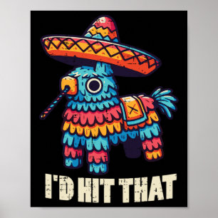 メキシコのピナタIdはCinco De Mayo Punおもしろいをヒット ポスター