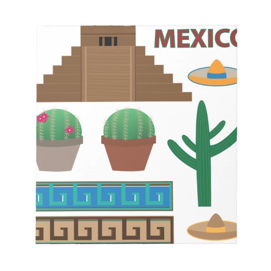 メキシコのピラミッド ノートパッド (正面)