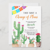メキシコのフィエスタがベビーシャワーの発表を延期 招待状 (正面)