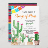 メキシコのフィエスタがベビーシャワーの発表を延期 招待状 (正面/裏面)