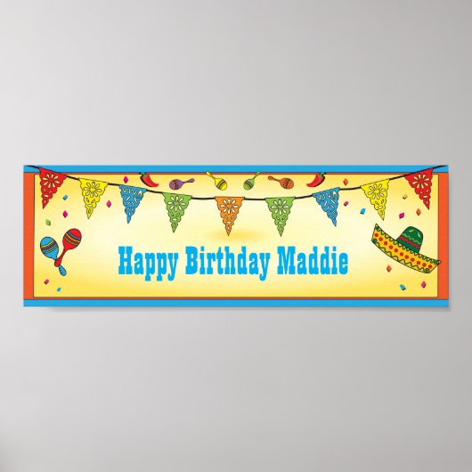 メキシコのフィエスタのポスターのバナー ポスター (正面)