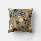 メキシコのフィエスタの漫画の音楽パターン クッション (裏面)